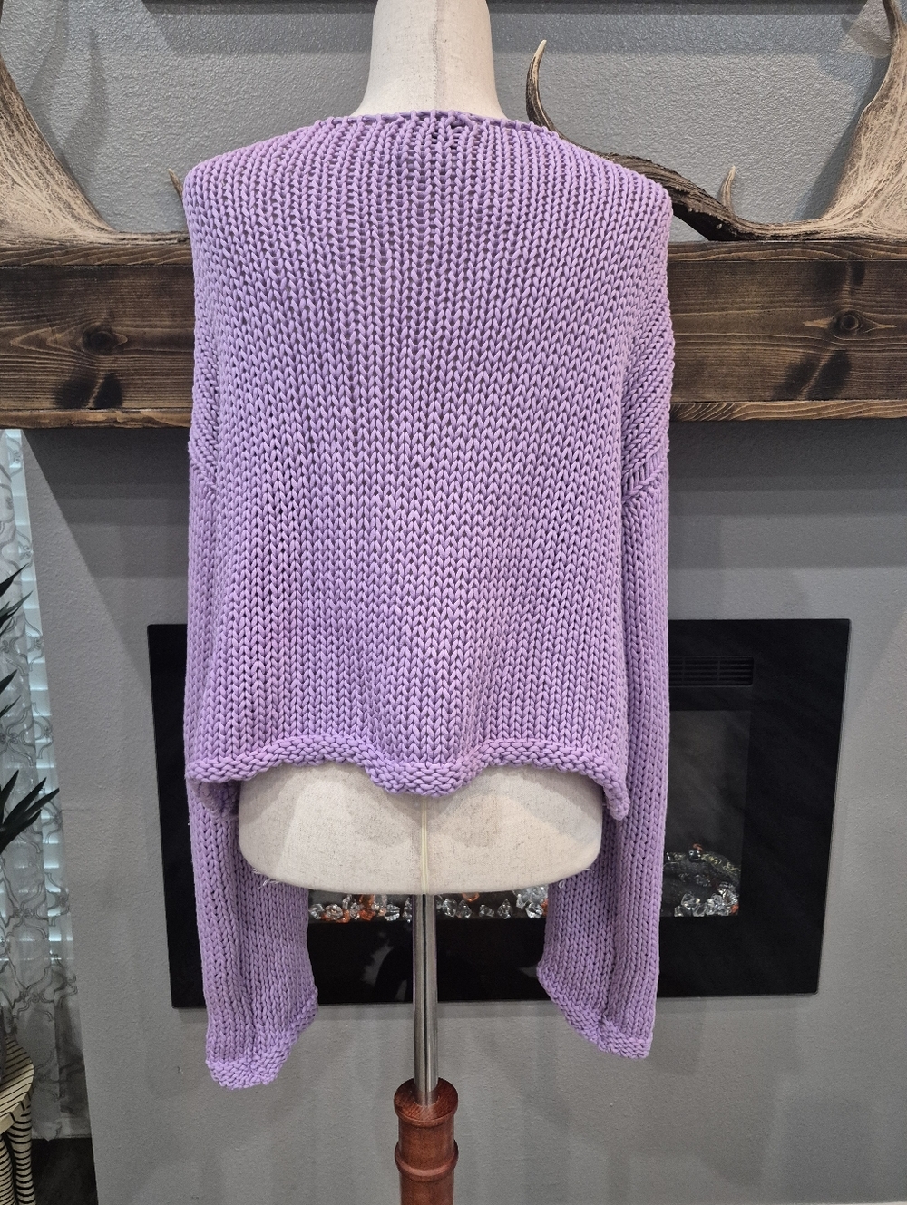 Forte_Forte Knit Size Large Lavender Crew-Neck Sweater In Excellent Condition - Picture 3 of 7
